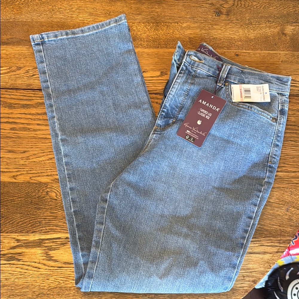 Gloria Vanderbilt Blue Straight Jeans Classic Style